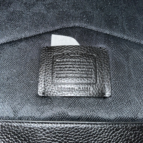 COACH Beck Roll Top Backpack in Pebble Leather, Black - Picture 3 of 3